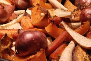 Roasted autumn vegetables