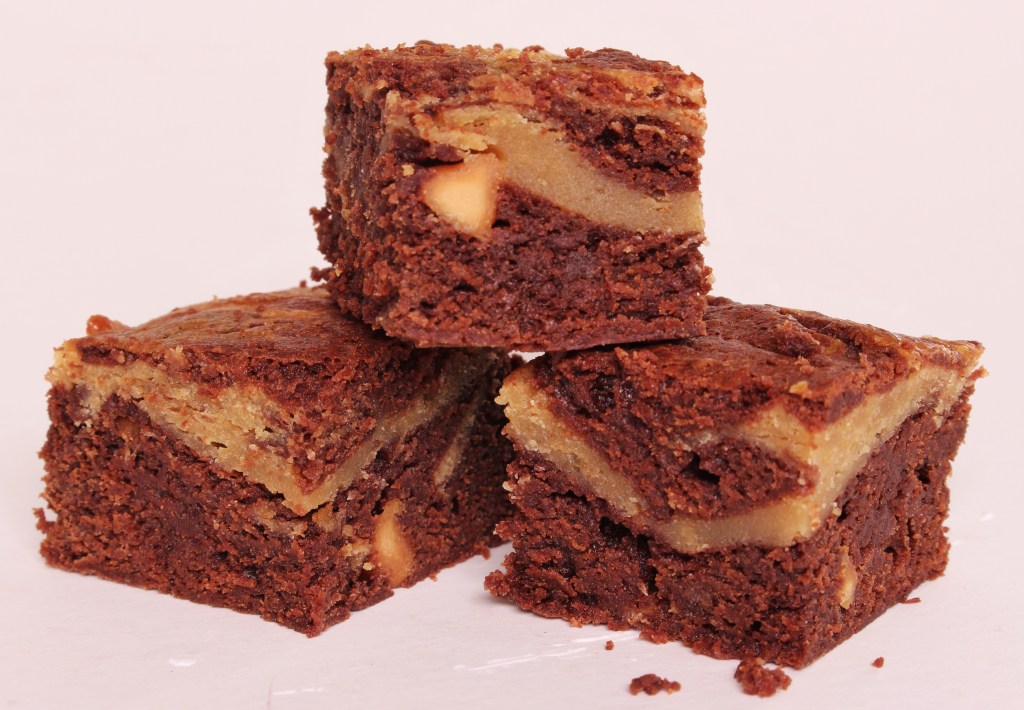 Butterscotch peanut butter cheesecake brownie