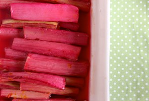Roast rhubarb
